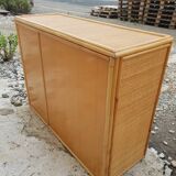 Rattan desk 1980