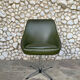 Vintage office chair olive space-age imitation leather 1970s