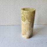 Vintage cylindrical roll vase in Onyx from the 1960s.