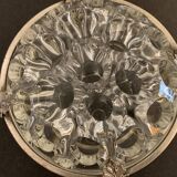 Reims glass flower spade with silver metal footing