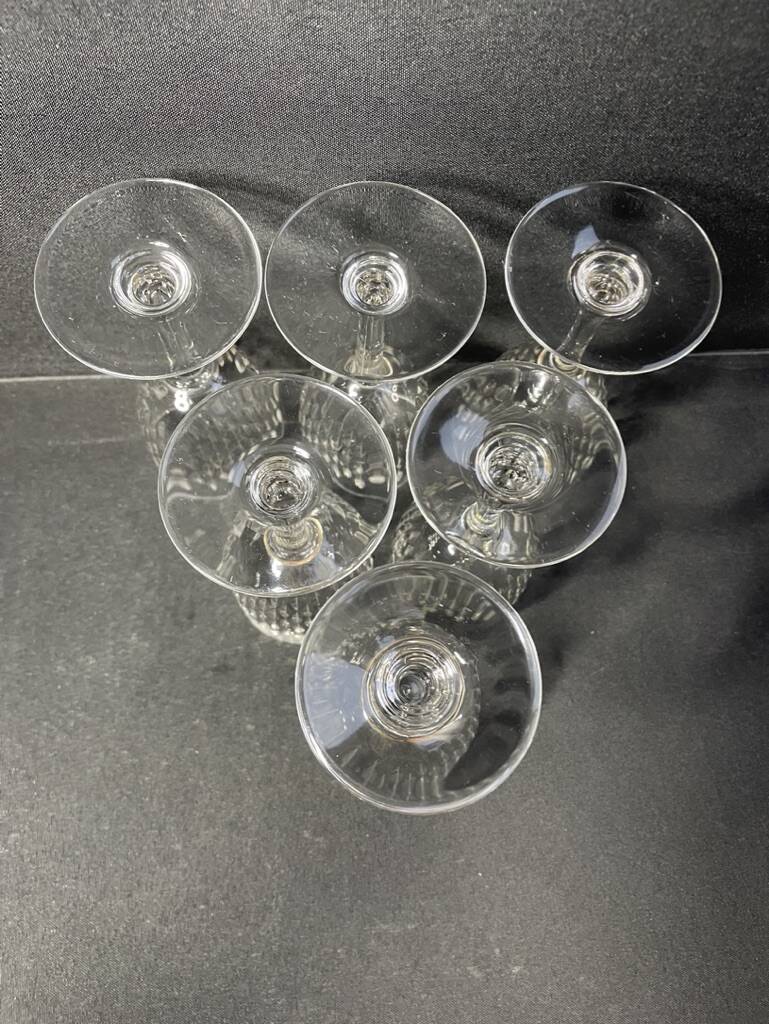 6 burgundy wine glasses baccarat paris service