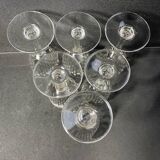 6 burgundy wine glasses baccarat paris service