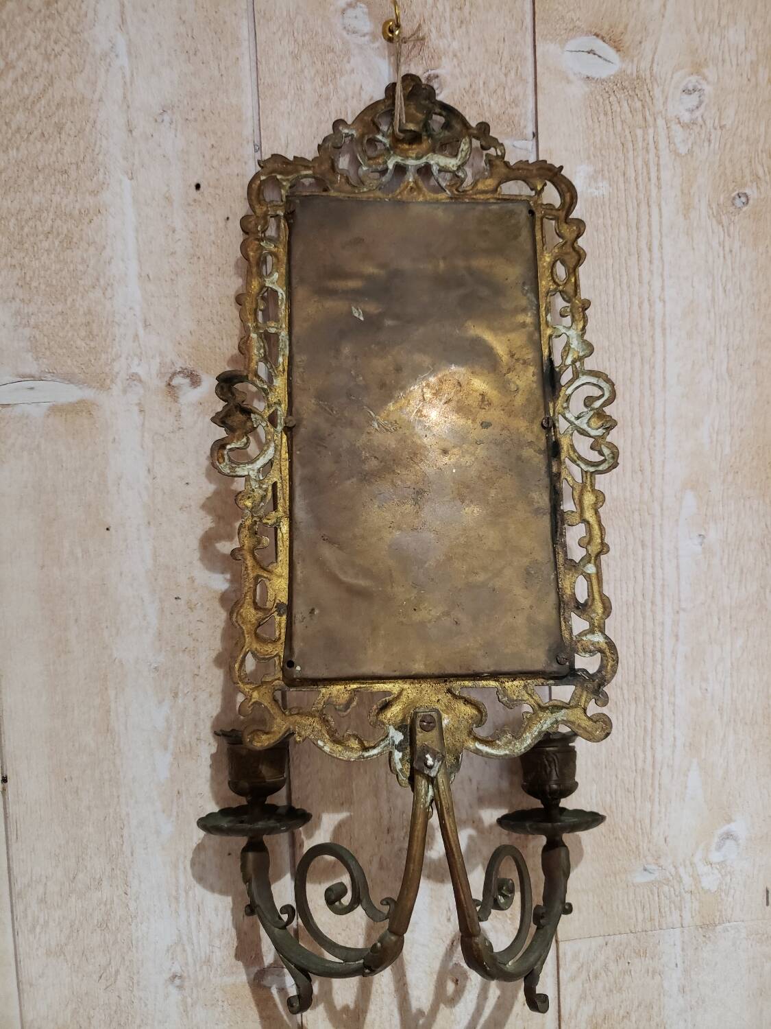 Paire d'appliques miroirs chandeliers XIX