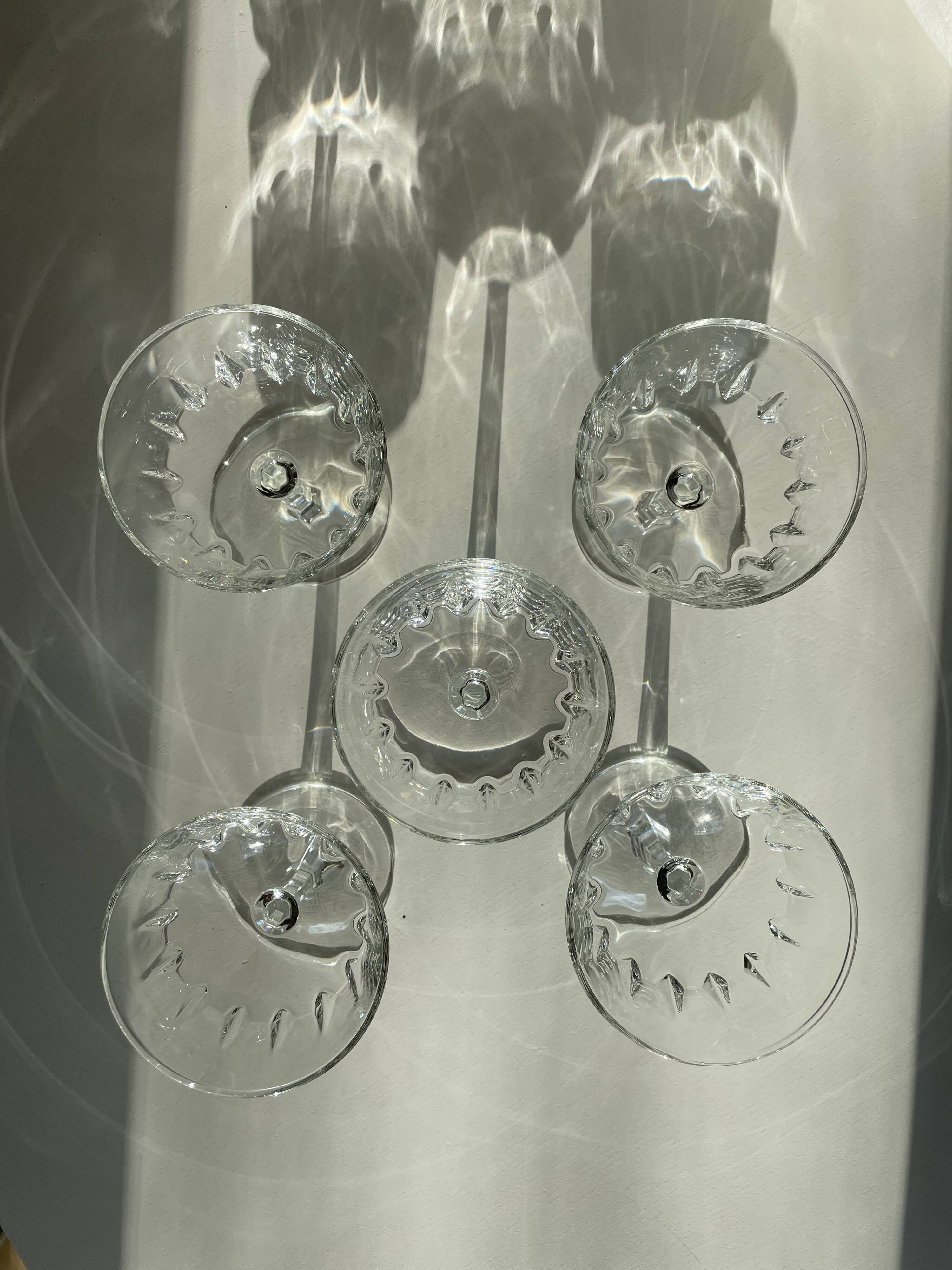 Ensemble de 5 verres coupés à champagne français Luminarc