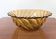 Amber glass floral bowl – 1960s-1970s