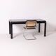 Orsay dining table by Gae Aulenti for Knoll in aluminum and tempered glass