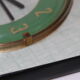 JAZ green formica wall clock