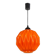 1960s design pendant/chandelier in geometric orange opaline glass.