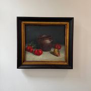 Tableau nature morte huile sur toile ancienne