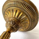 Candlestick - Gilt Bronze, With Rocaille Decor In High Relief