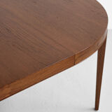Midcentury Danish round dining table in teak by Severin Hansen for Haslev 1960s