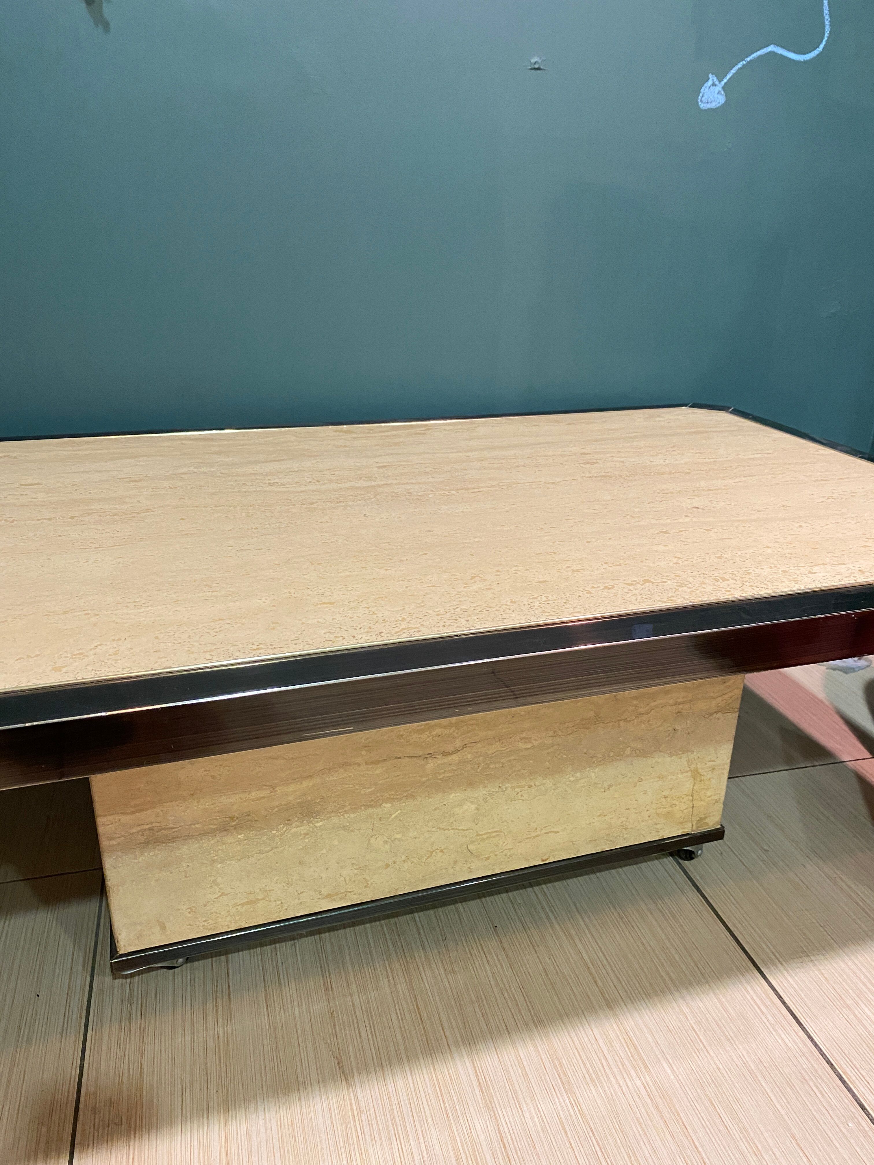 Fedam travertine coffee table