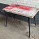 ancienne petite table tolix couleur origine 100 x 60 cm