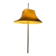 Space Age floor lamp by Willem Hagoort with a beige witch hat-shaped shade.