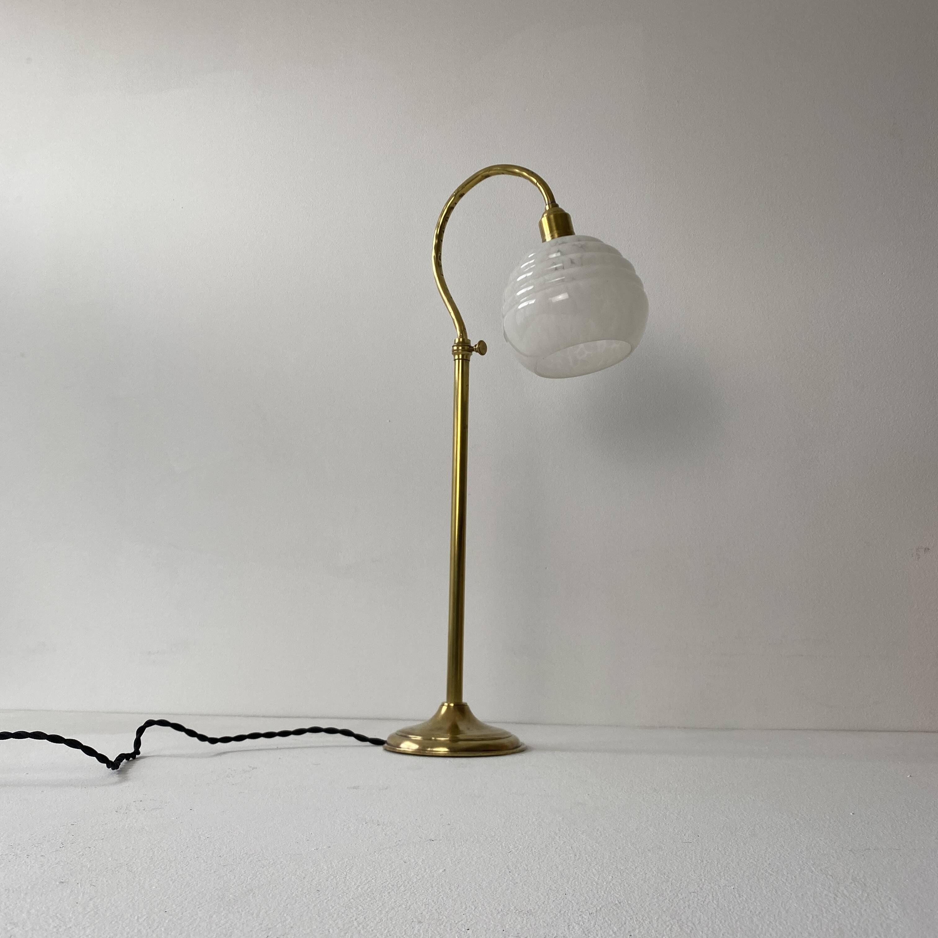 Vintage swan neck desk lamp