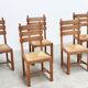 Ensemble de six chaises de salle à manger françaises