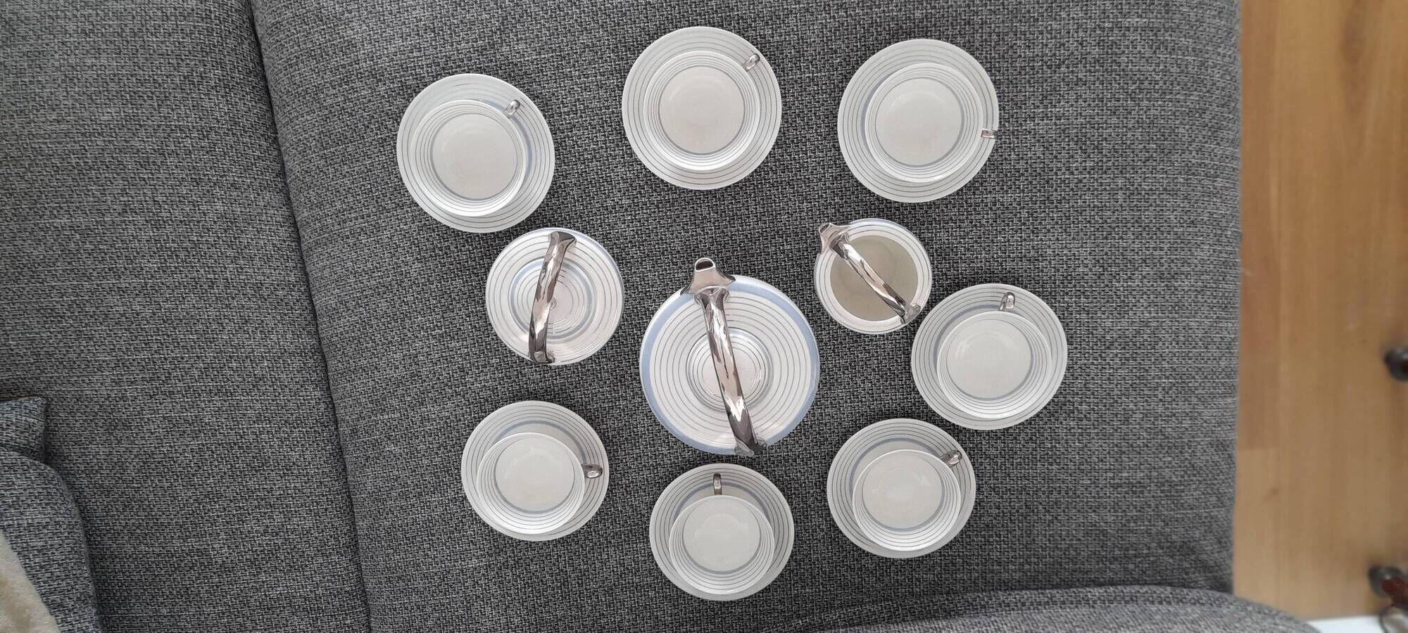 Art Deco tea and coffee service in Limoges porcelain Charles Arenfeld