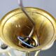Art Deco brass chandelier with cream opaline glass, Czechoslovakia 1930s