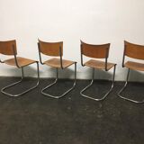 Set of 12 tubular steel chairs Mart Stam