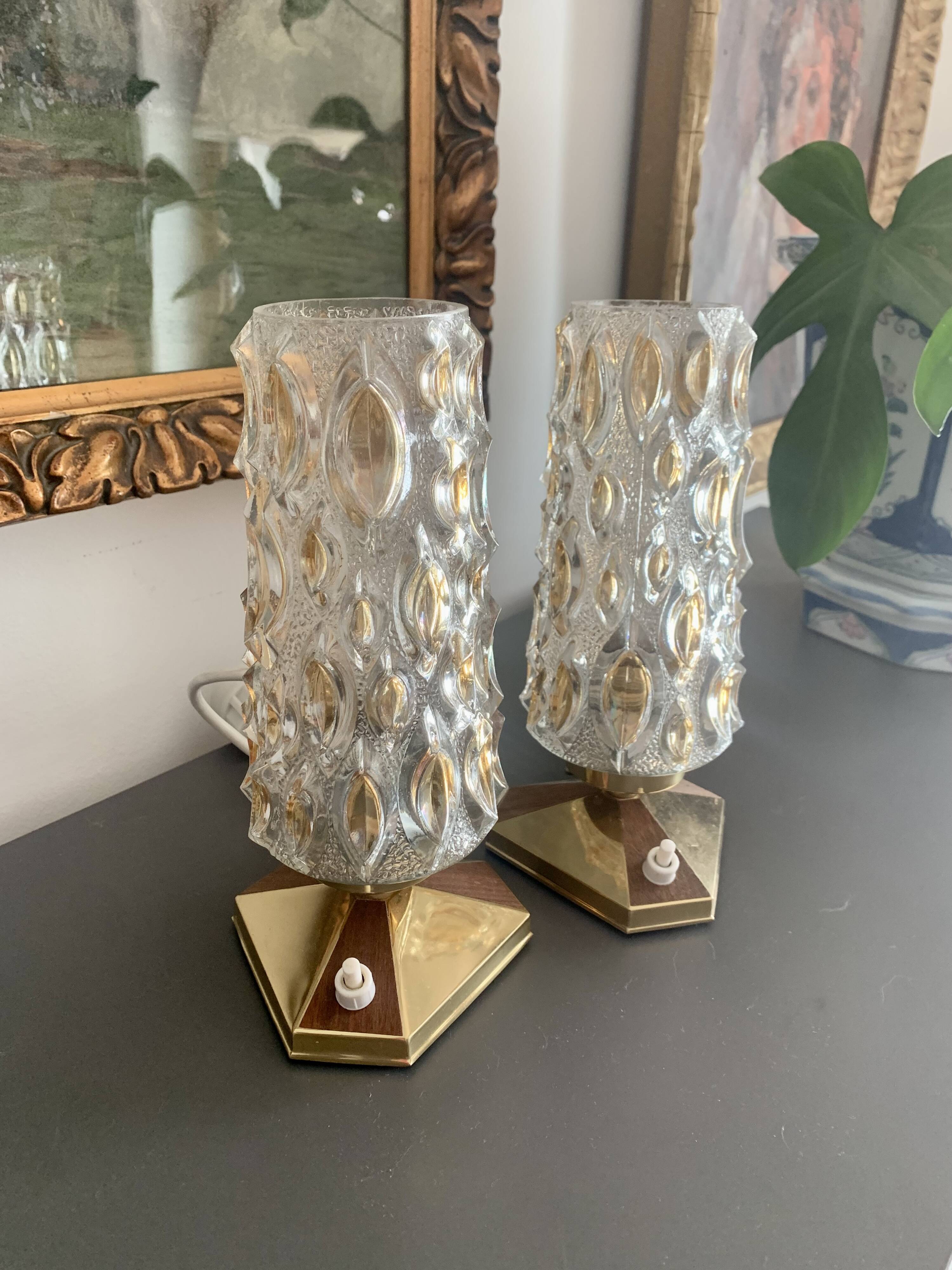 Paire de lampes de chevet, années 60/70