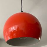 Space Age orange metal pendant light