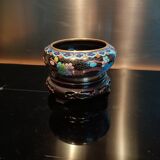 Coupe émail cloisonné diam 10,5 cm