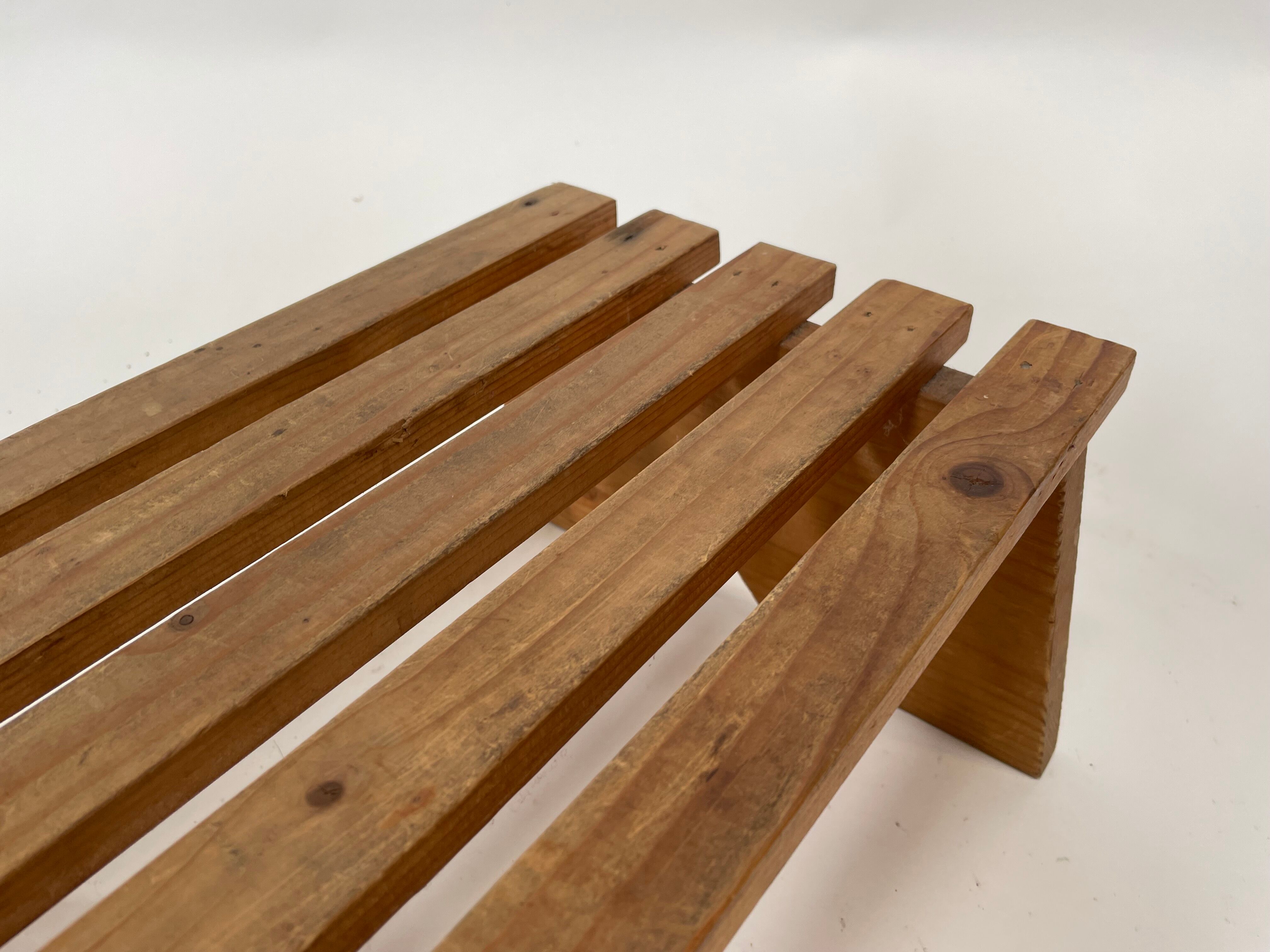 Vintage brutalist footstool minimalist design