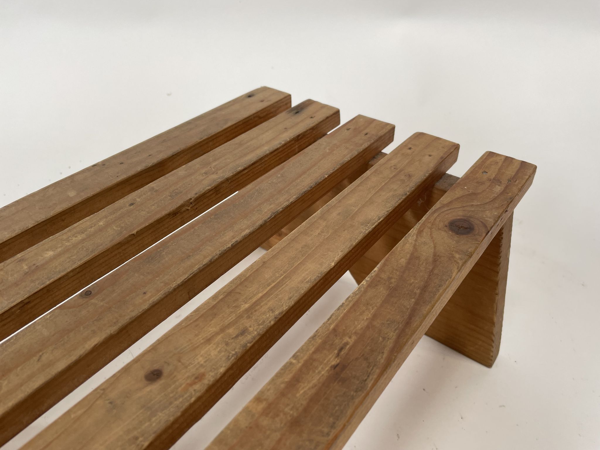 Vintage brutalist footstool minimalist design