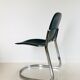 Black leather chair editions Cidue, Italy 70s