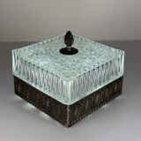 Vintage Crystal Ceiling Lamp, Italy, 1960s