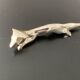 8 various animal knife holders in silver-colored metal