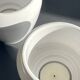 Pair of White Ceramic Candle Holders