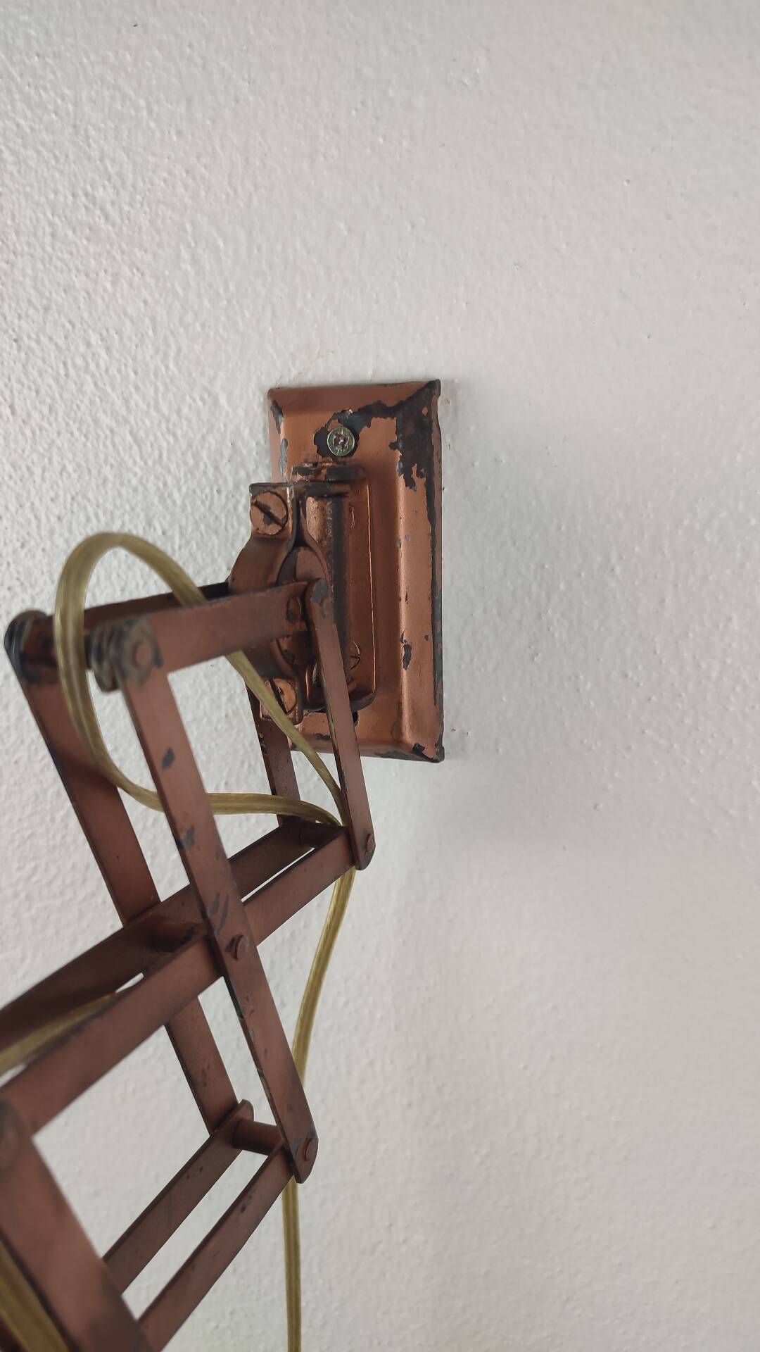 Vintage Industrial Scissor Arm Wall Lamp, Metal Pantograph Light