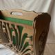 Porte-revue vintage en bois sculpté