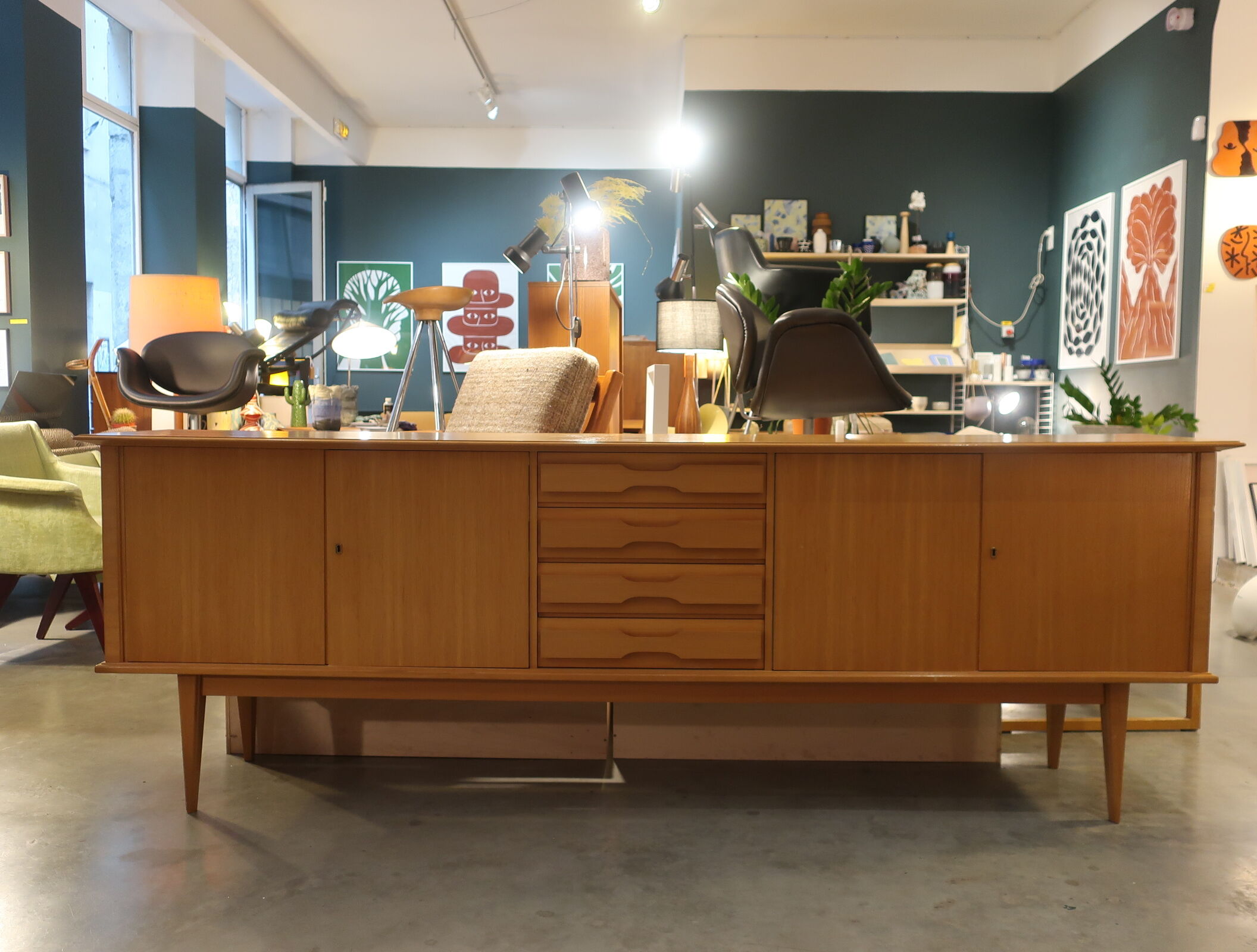 Oak sideboard of the 70s
