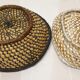 Lot of 2 old-fashioned woven pans