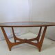 Oval teak coffee table