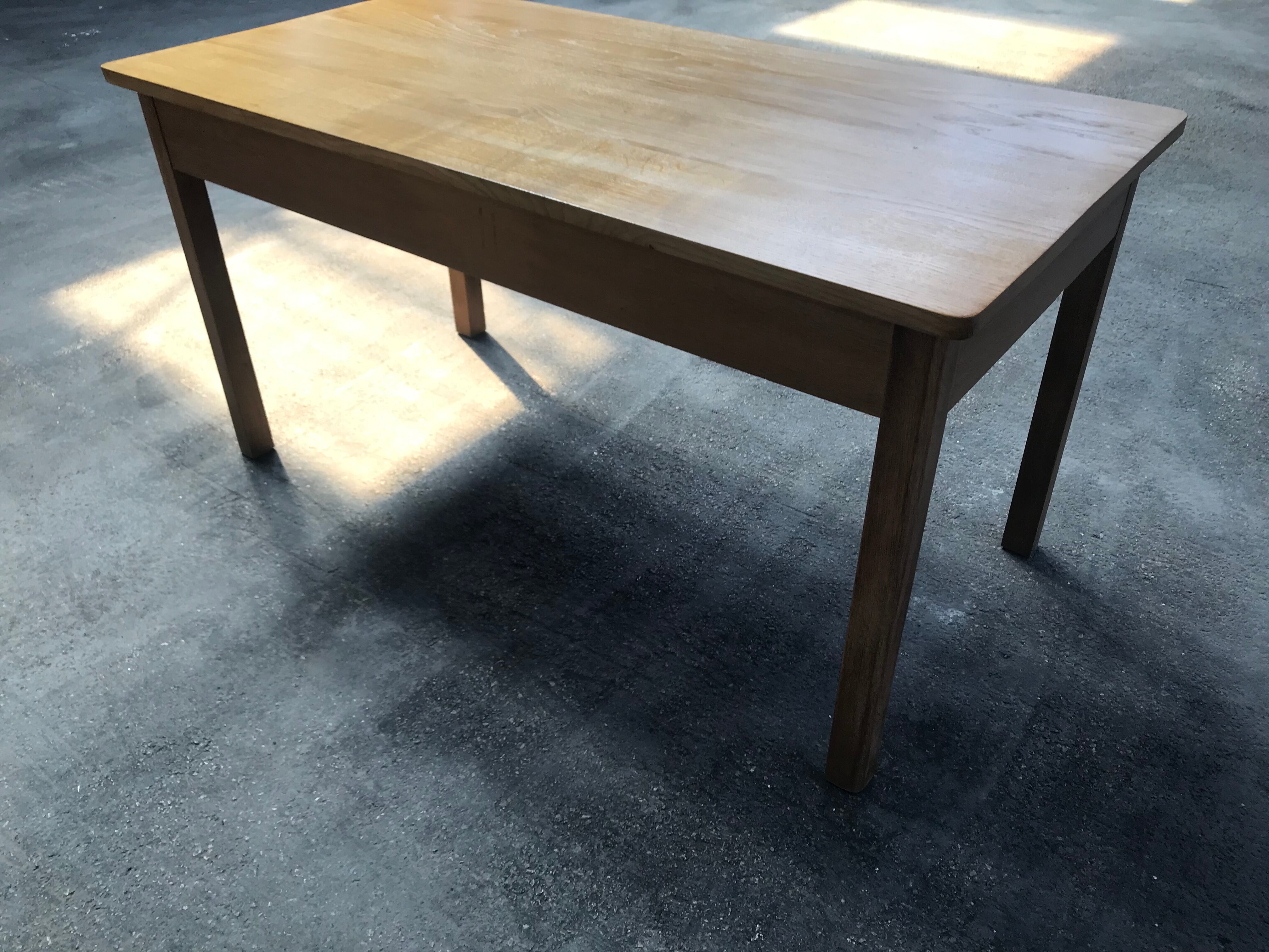 Flat desk in solid oak from the 1950s