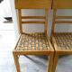 Pair of chairs, sitting in braided wicker, 50 years