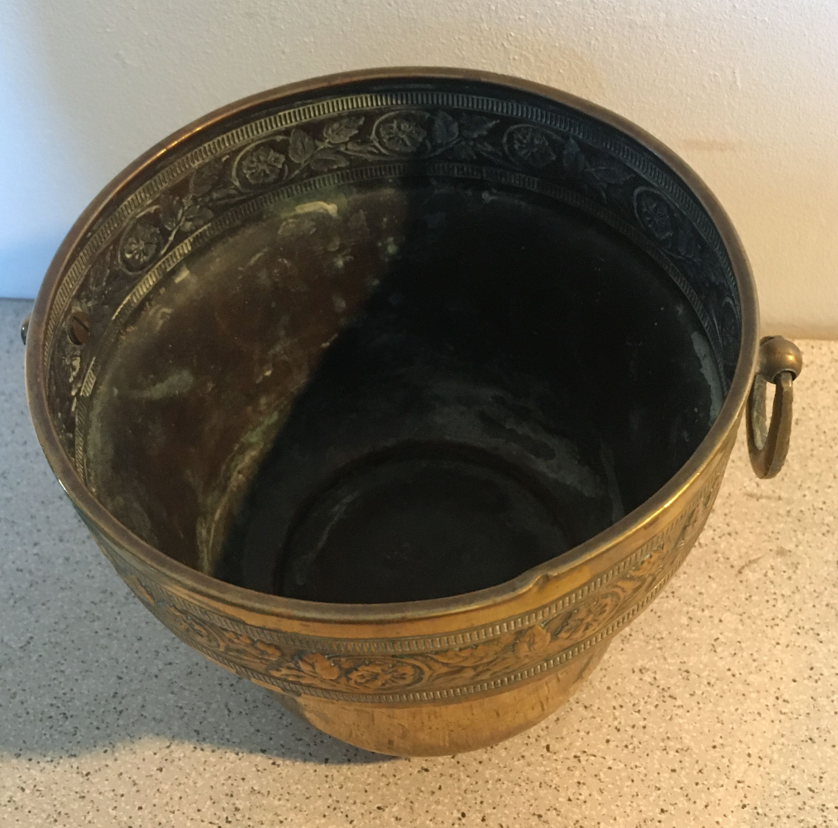 Small brass bucket