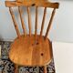 3 western country type pine chairs 1970 turned wood