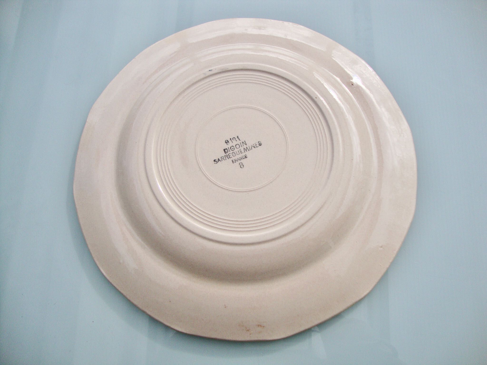 Set 6 flat plates Digoin Sarreguemines