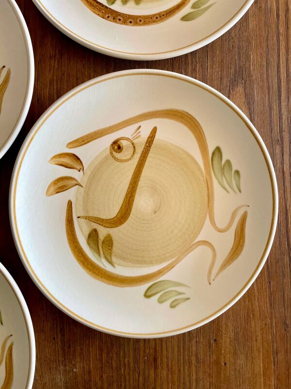 Assiettes anciennes françaises Salins, années 70