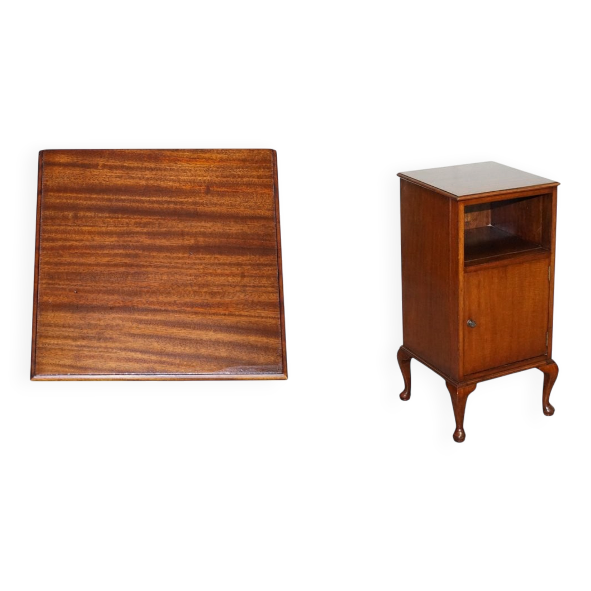 Table de Chevet Art Déco en Bois Dur, 1920s