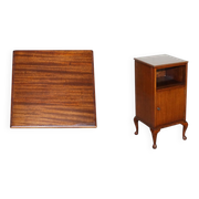 Table de Chevet Art Déco en Bois Dur, 1920s