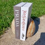 Retro marbled egg bookends 💐