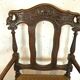 Pair of Flanders armchairs in 19th century solid oak