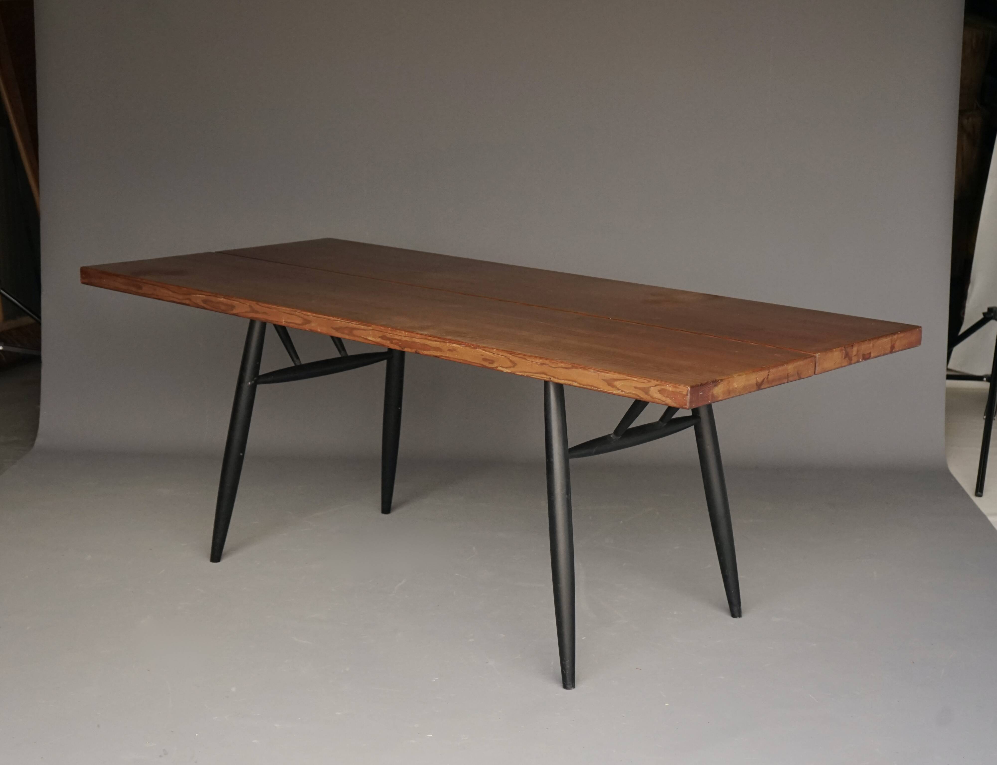 Mid-Century Large Pirkka Dining Table by Ilmari Tapiovaara for Laukaan Puu