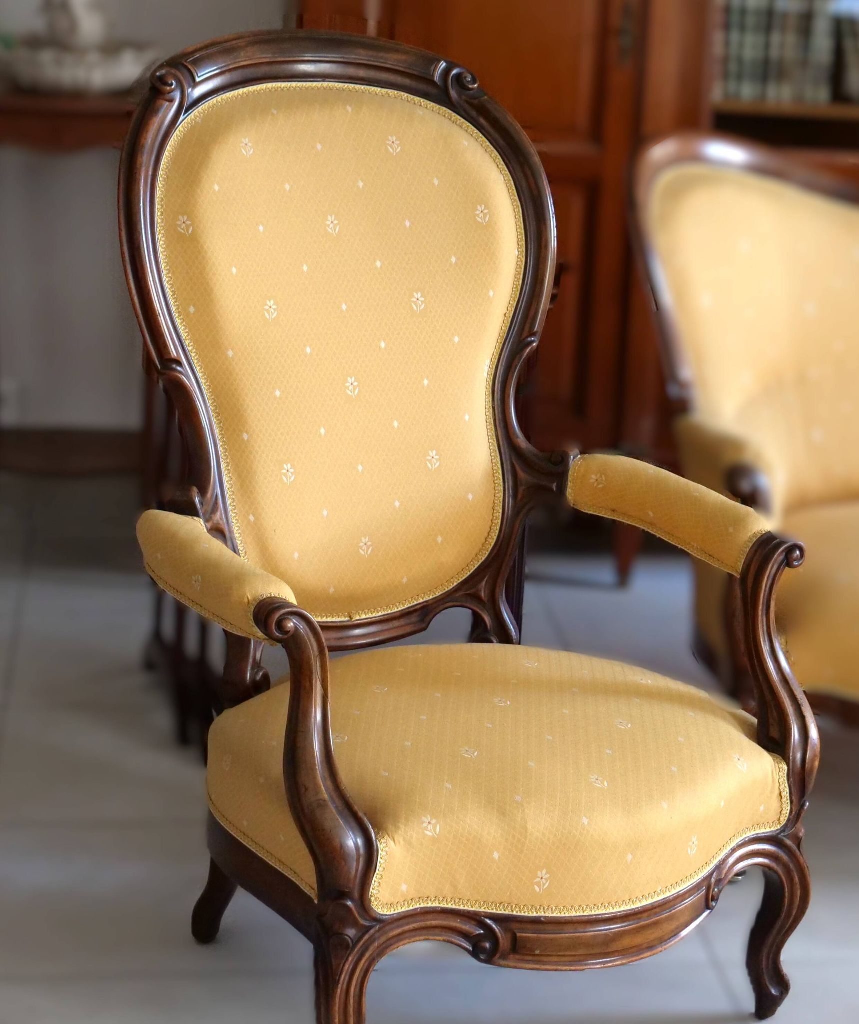 Napoleon III salon set – sofa and 2 armchairs, 19th century