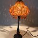 Vintage lamp with beaded shade - Oriental/Bohemian chic style -